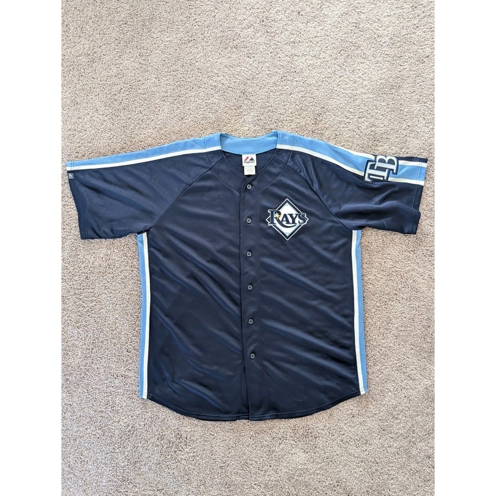 Tampa Bay Rays Majestic Jersey Men's XL 2012 Blank Embroidery Logo